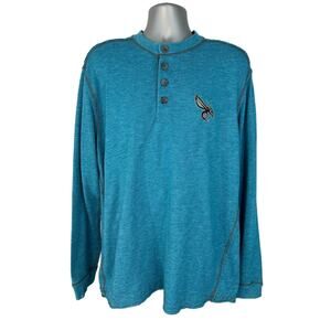 Salute Charlotte Hornets Long Sleeve Henley Size XL
